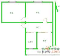 鸿业花园2室1厅1卫55㎡户型图