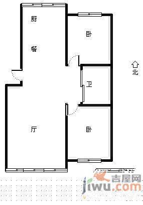 枫林园2室2厅1卫92.2㎡户型图