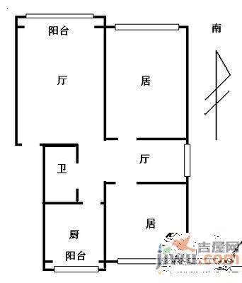 弘海小区二期3室1厅1卫户型图