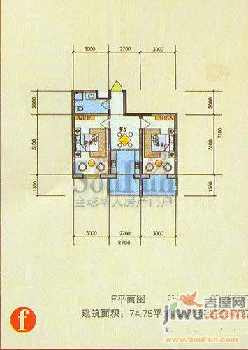 天吉锦程苑3室2厅2卫138.5㎡户型图