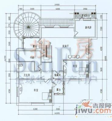 蕴城别墅1室1厅0卫户型图