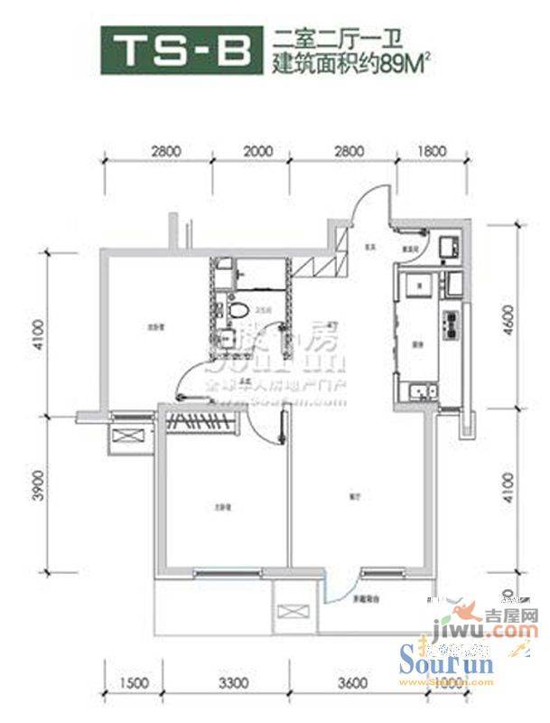 吉港花园3室2厅1卫150㎡户型图