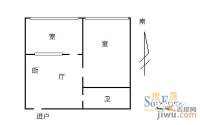 天裕新苑2室1厅1卫户型图