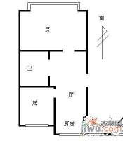 丽江花园2室1厅1卫户型图