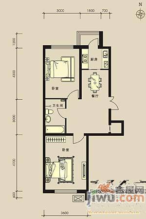 浦东新城2室2厅0卫73.7㎡户型图