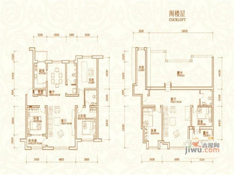 腾飞时代3室2厅2卫125㎡户型图