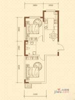 新星宇和悦2室1厅1卫65.2㎡户型图