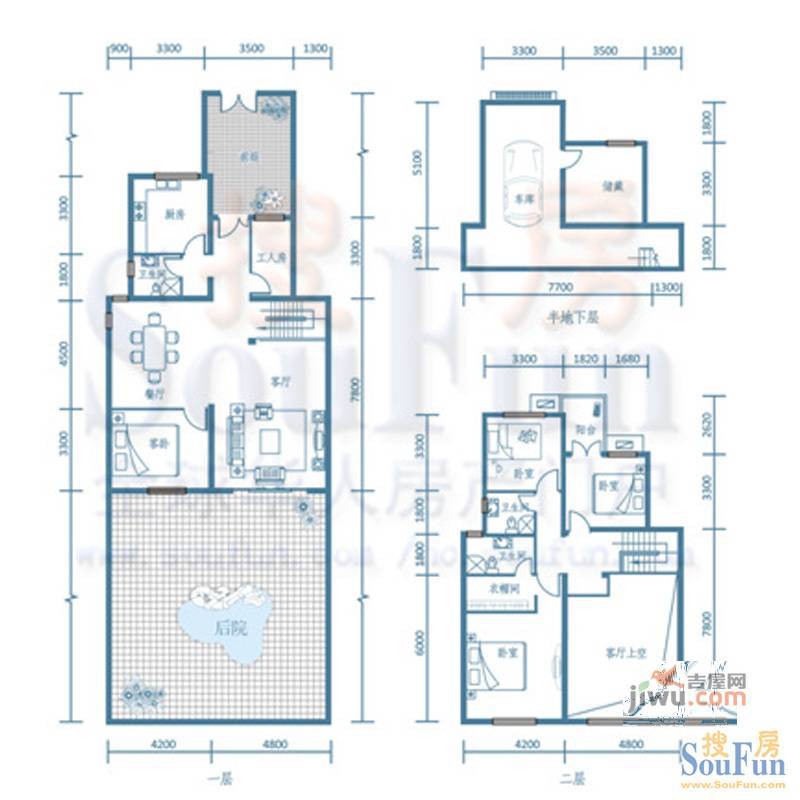 青云佳苑别墅5室2厅3卫189.4㎡户型图