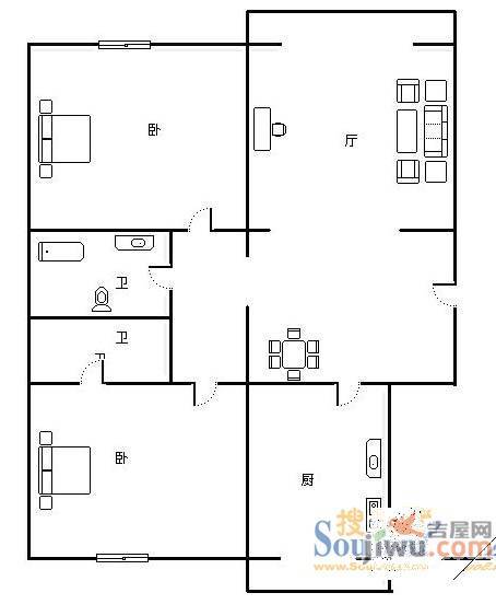 时代广场2室0厅0卫户型图