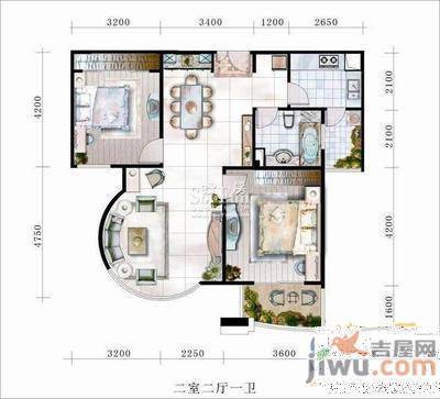 红谷世纪花园5室2厅2卫217㎡户型图