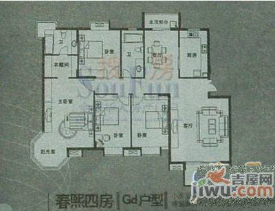 红谷世纪花园5室2厅2卫217㎡户型图