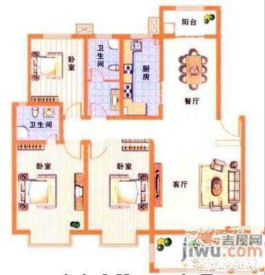 红谷世纪花园5室2厅2卫217㎡户型图