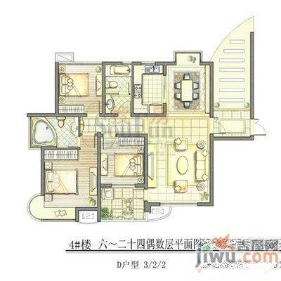 铭雅欧洲城6室4厅4卫300㎡户型图