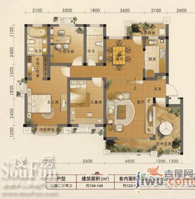 铭雅欧洲城6室4厅4卫300㎡户型图