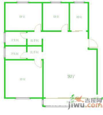 子固路2室1厅2卫户型图