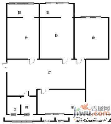 子固路2室1厅2卫户型图