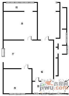 子固路2室1厅2卫户型图