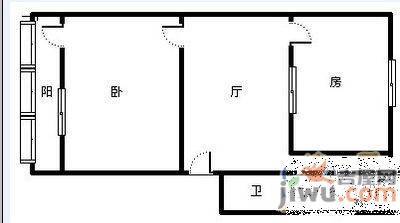 贤士二路2室2厅1卫71㎡户型图