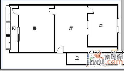 贤士二路2室2厅1卫71㎡户型图