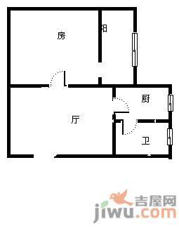 民德路1室1厅1卫户型图