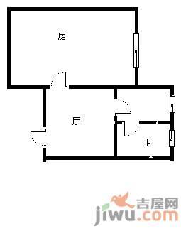 民德路1室1厅1卫户型图