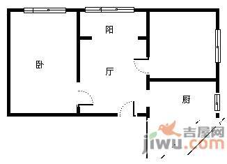 民德路1室1厅1卫户型图