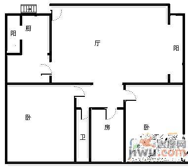 三经路3室2厅1卫154㎡户型图