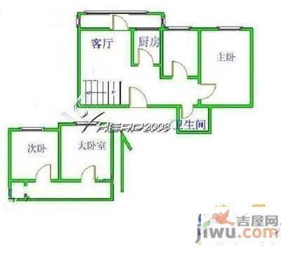 三经路3室2厅1卫154㎡户型图