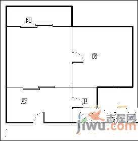 二七北路2室1厅1卫65㎡户型图