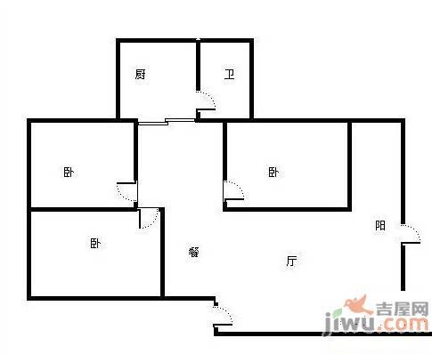 隆兴小区5室2厅2卫138㎡户型图