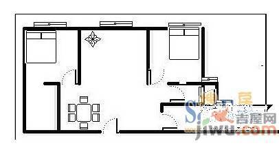 保利高尔夫花园3室2厅1卫113㎡户型图