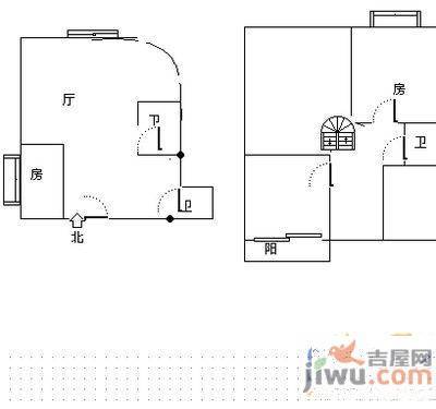 枫庐新天地2室2厅1卫110㎡户型图