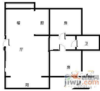 枫庐新天地2室2厅1卫110㎡户型图