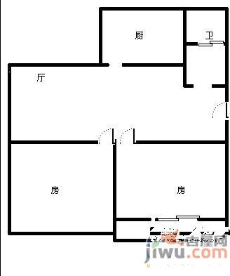 铁路九村2室1厅1卫89㎡户型图