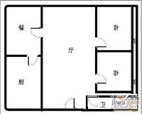 京西路省一建宿舍2室1厅1卫户型图