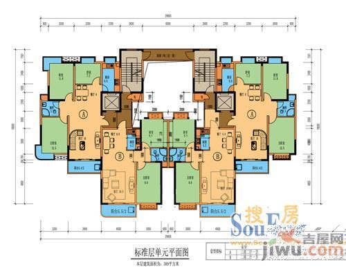 昌南明珠3室2厅2卫157㎡户型图