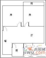 京山花园2室2厅1卫69㎡户型图