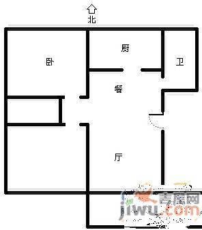 洪都北苑新寓2室2厅1卫86㎡户型图