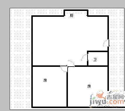 红谷滩春晖小区2室2厅1卫78㎡户型图