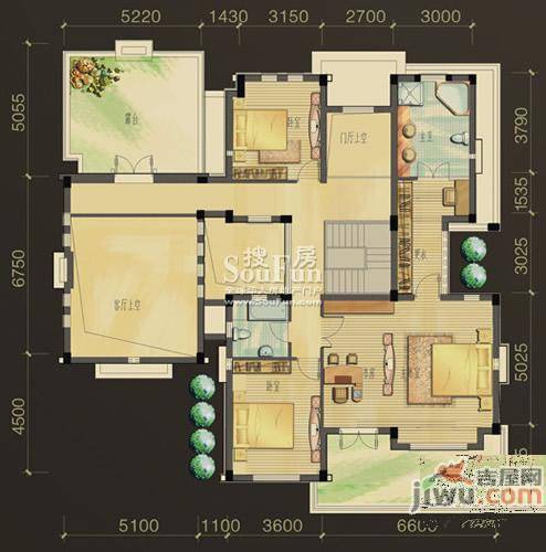 绿地兰宫别墅普通住宅189.1㎡户型图