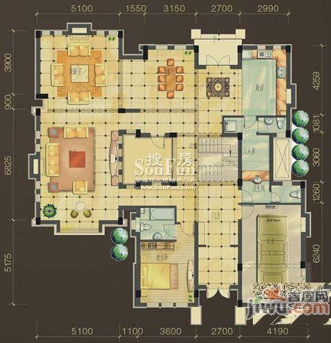 绿地兰宫别墅普通住宅184.2㎡户型图