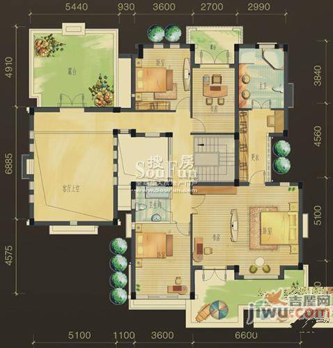 绿地兰宫别墅普通住宅184.2㎡户型图