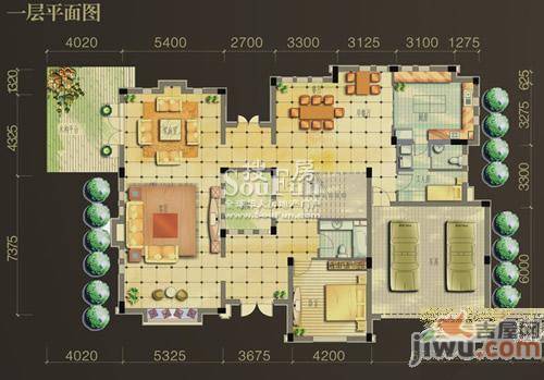 绿地兰宫别墅普通住宅178.9㎡户型图