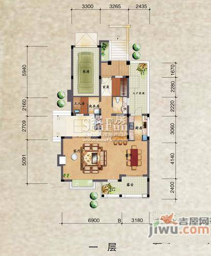 绿地兰宫别墅普通住宅249.4㎡户型图