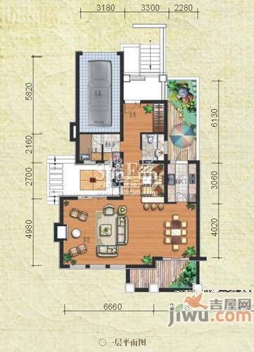 绿地兰宫别墅普通住宅171.6㎡户型图