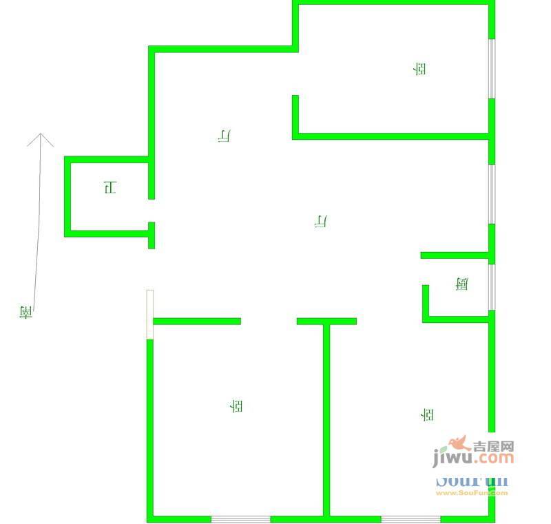 洪都五区3室2厅1卫户型图