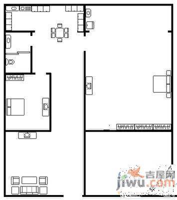 馨园明珠2室2厅1卫86㎡户型图