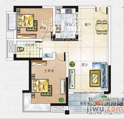 厚德花园3室2厅2卫140㎡户型图