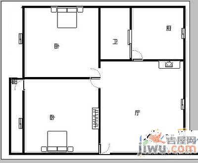 井冈山大道江东小区3室2厅1卫109㎡户型图