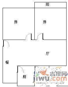 井冈山大道江东小区3室2厅1卫109㎡户型图